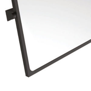 Specchio reclinabile serie leonardo 60x70 cm nero opaco