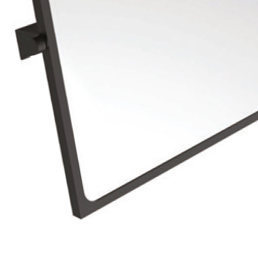 Specchio reclinabile serie leonardo 60x70 cm nero opaco