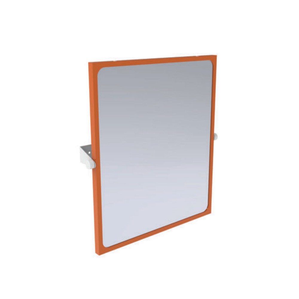 Specchio reclinabile serie leonardo 60x70 cm arancio