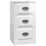 Credenza | Madia | Buffet da pranzo | Armadio da pranzo Bianco Lucido 36x35,5x67,5 cm in Legno Multistrato