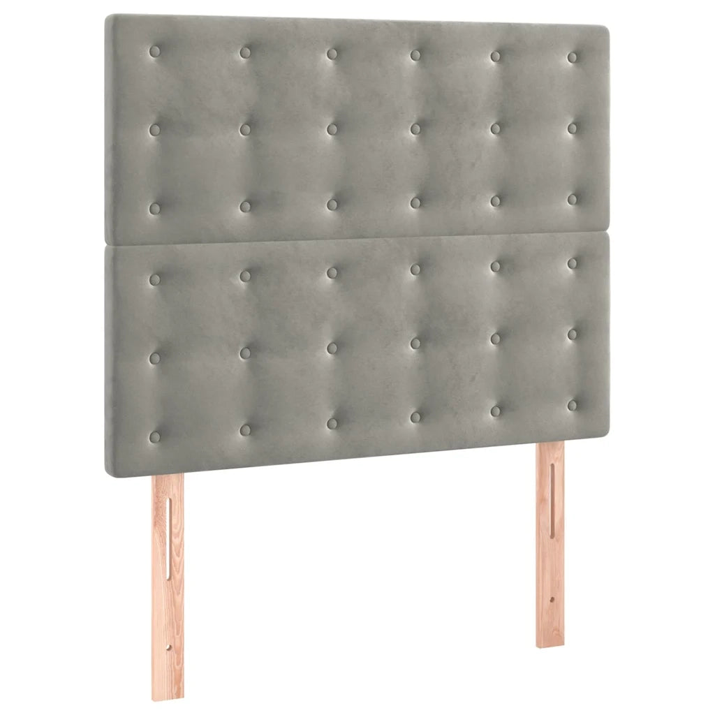 Giroletto senza Materasso Grigio Chiaro 120x200 cm Velluto 3125989