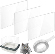 Protezione per Scatole per Gatti - 3 Pezzi di Protezioni per Scatole per Gatti 30 x 40 cm - Abitacolo per Scatole per Gatti - Aperto in Alto - Incluso Nano Band - Ideale per Protezione del Pavimento - Protezione per Scatole per Gatti con Apertura in Alto