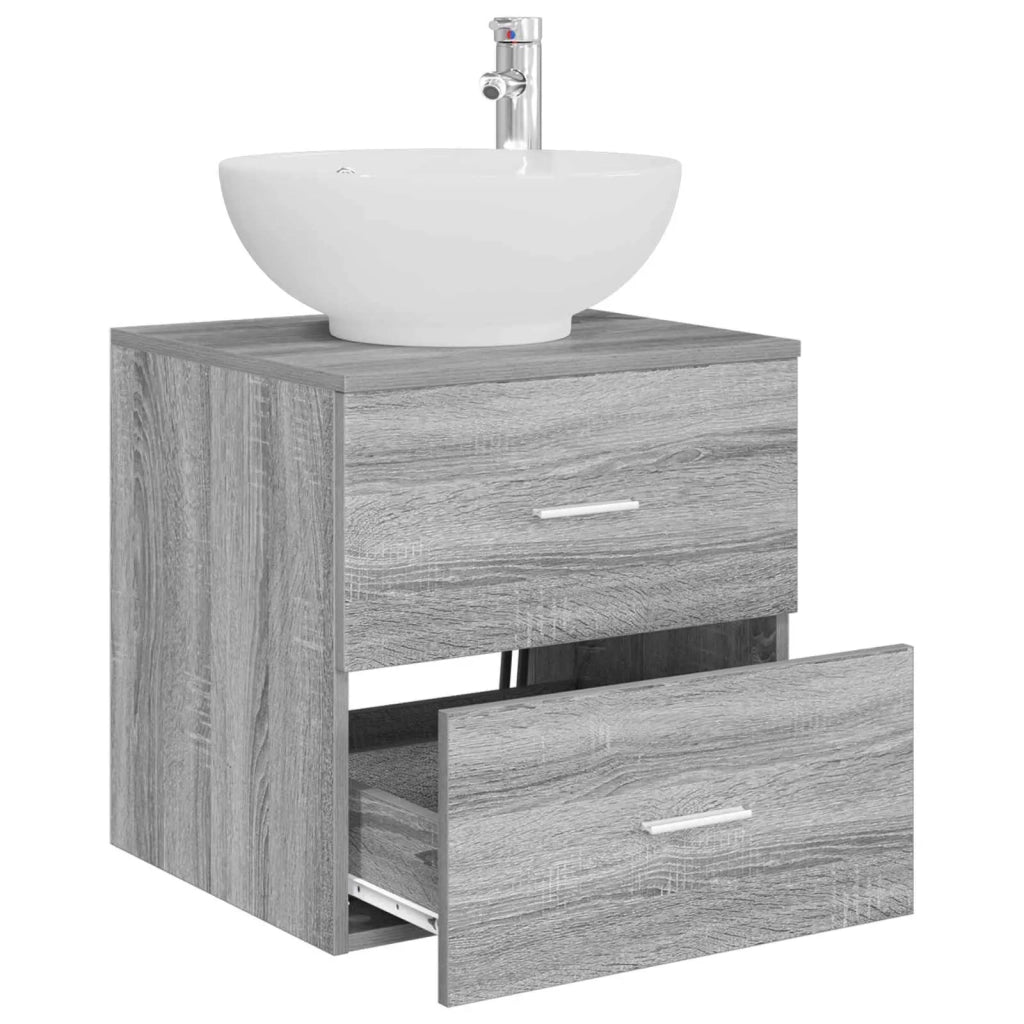 Mobile Lavabo da Parete Sonoma grigio 49,5 x 44,5 x 66,5 cm