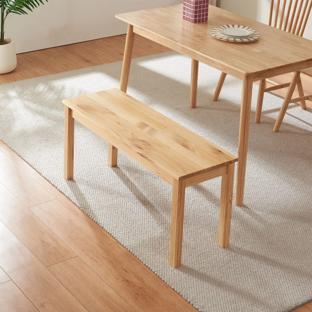 Panca da Tavolo Pranzo Trerunulu in Legno di Pino 100 x 35 x 45 cm - Naturale [en.casa]