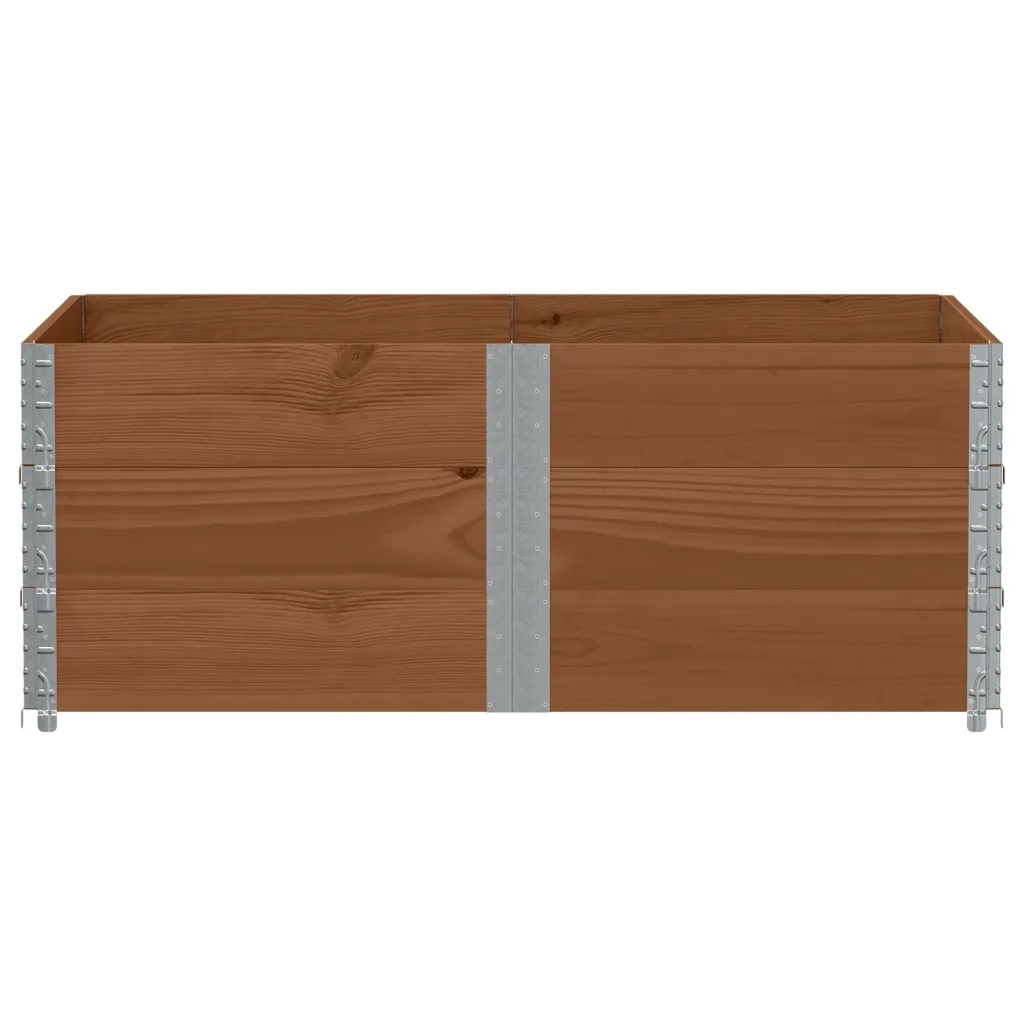 Fioriera | Cassetta per fiori | Vaso da Giardino Marrone 150x100 cm Legno Massello di Pino