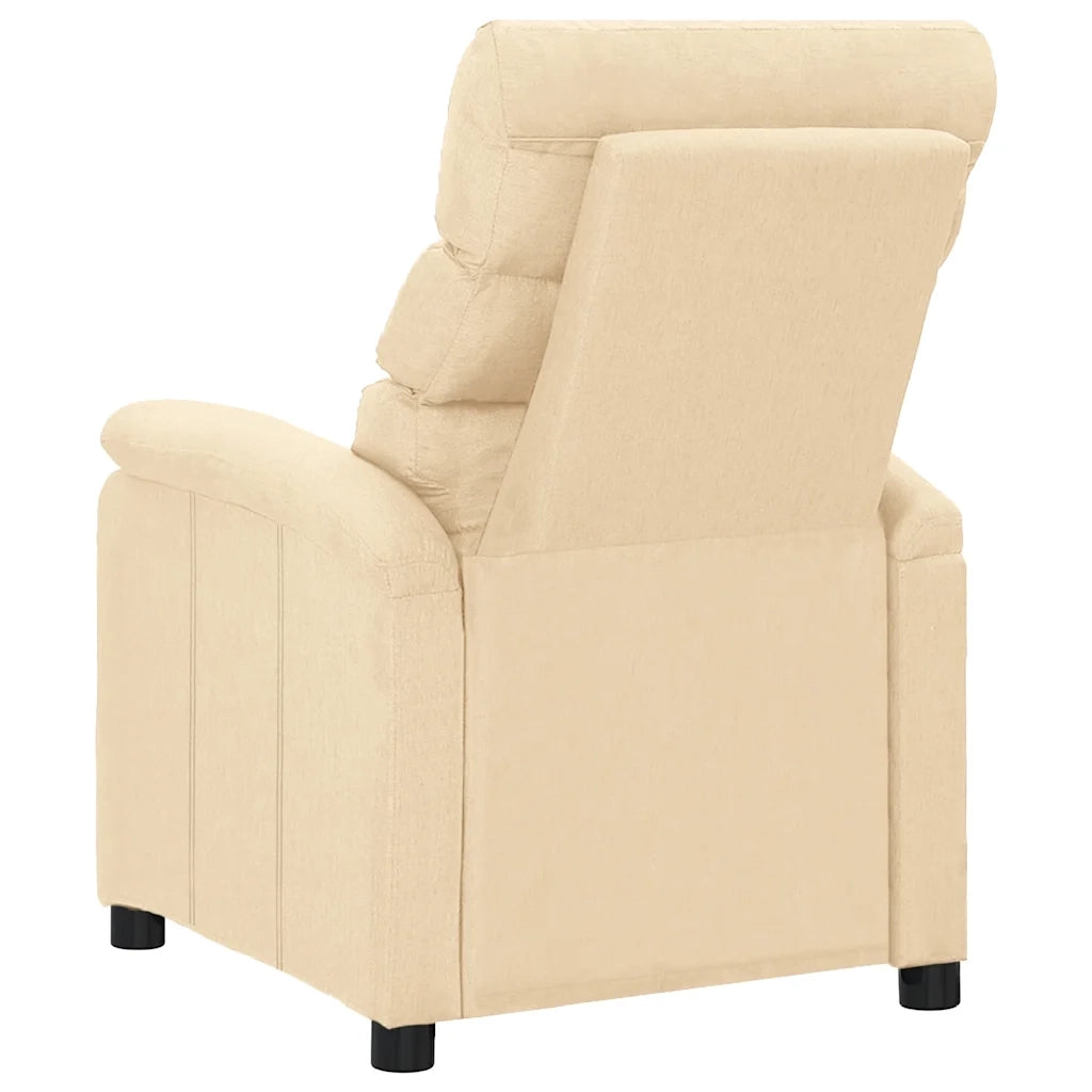 Poltrona Massaggiante Reclinabile Crema in Tessuto cod mxl 41344