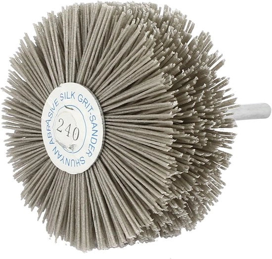 Strumento per smerigliare metallo a 6mm, diametro 82mm, testa 240 giri, carborundum, ruotina in nylon per smerigliatura metallica (1 pezzo) - rimozione ruggine e vernice