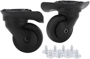 Ruote per bagaglio 360° girevoli - Kit di sostituzione ruote - Materiale PP/PET - Universale - Incluso: viti - Per bagagli - Ruote per bagagli