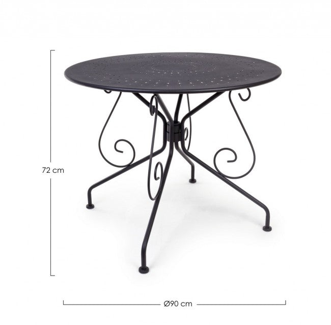 Tavolo da Giardino Ø90x72h cm Etienne Antracite