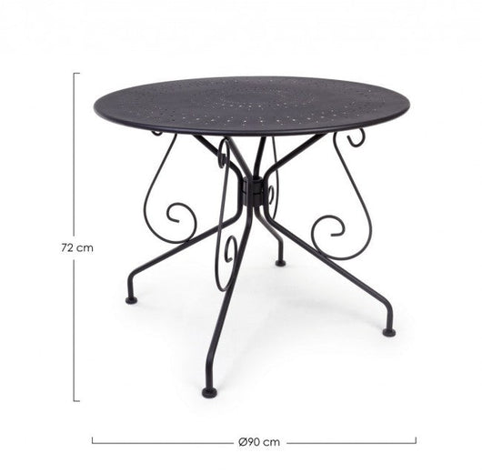 Tavolo da Giardino Ø90x72h cm Etienne Antracite