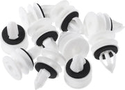 Clip di copertura porte auto - Materiale plastico resistente - 10 pezzi - Bianchi - Resistenti all'usura - Per Chevrolet/Buick - Lunghezza totale 28 mm - Clip auto