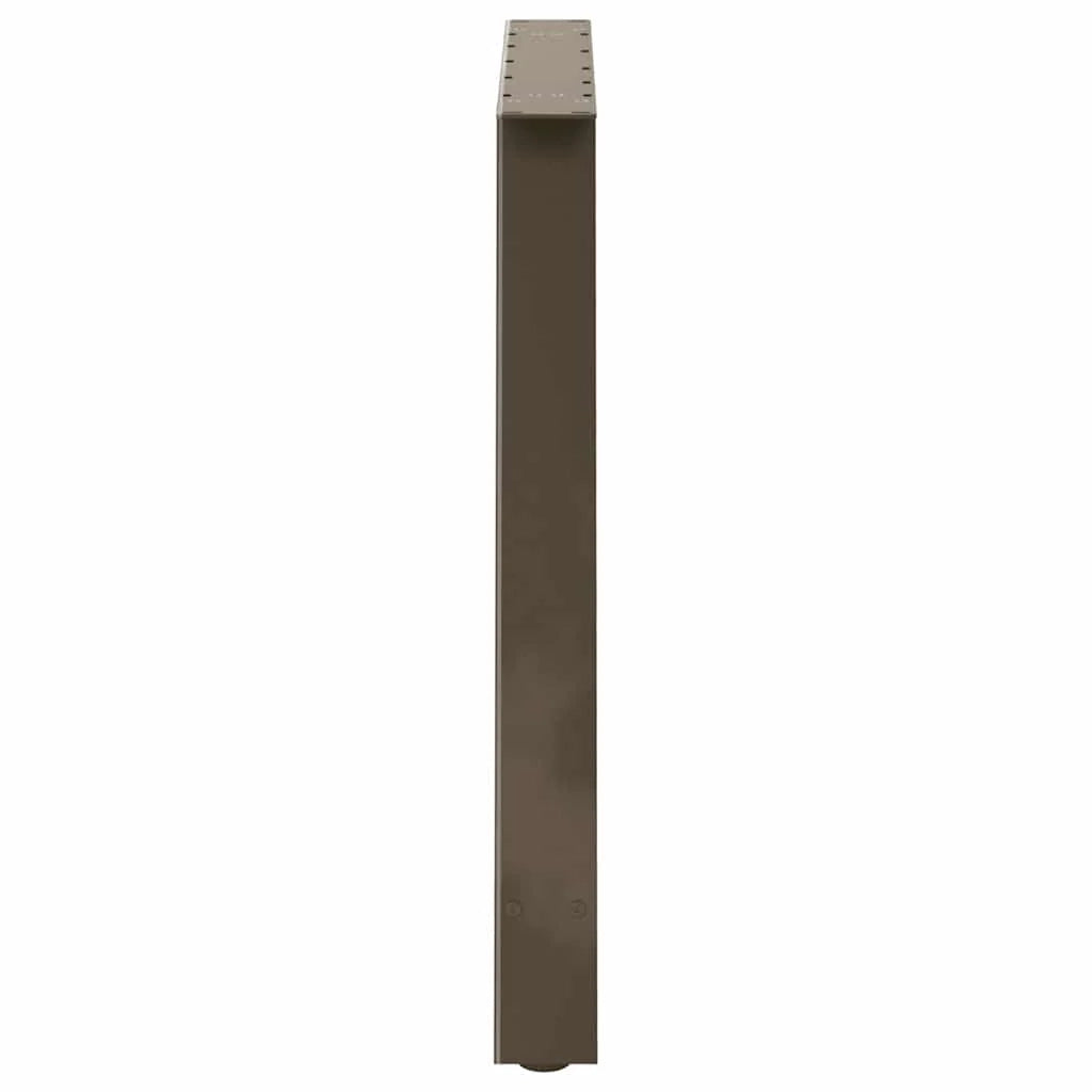 Set di 2 gambe per tavolo da pranzo a forma di A 90 x 72-73 cm design moderno con piedini regolabili acciaio nero 02_0057139