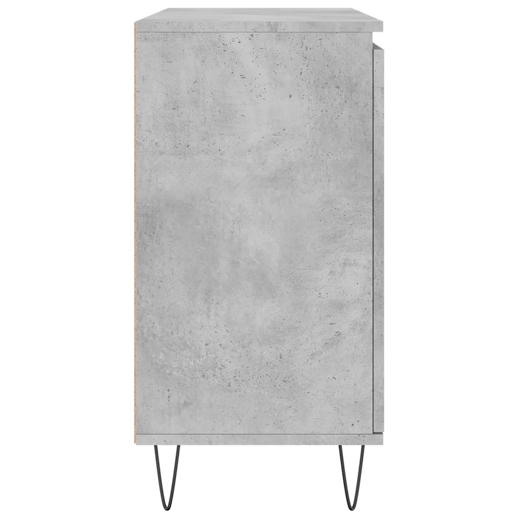 Credenza Grigio Cemento 101,5x35x70 cm in Legno Multistrato 827208