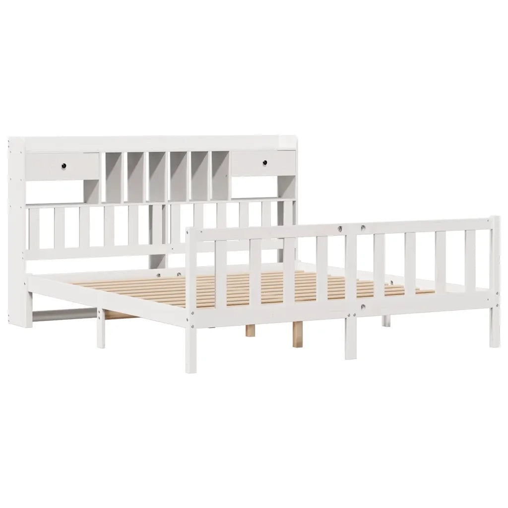 Giroletto con Libreria senza Materasso 180x200 cm in Legno Pino 3321750