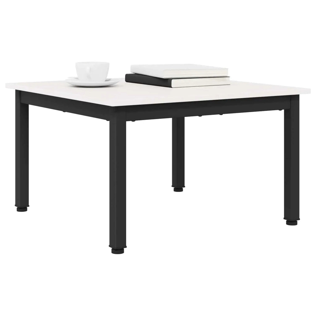 Tavolino da salotto Bianco 60 x 60 x 36 cm Pino massello 892760