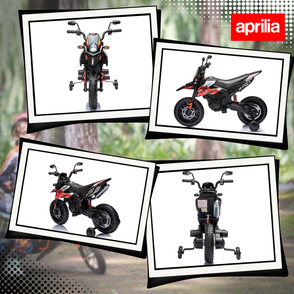 Moto Elettrica per Bambini 12V ¨C zephmum ¨C Rosso con Ruote Laterali