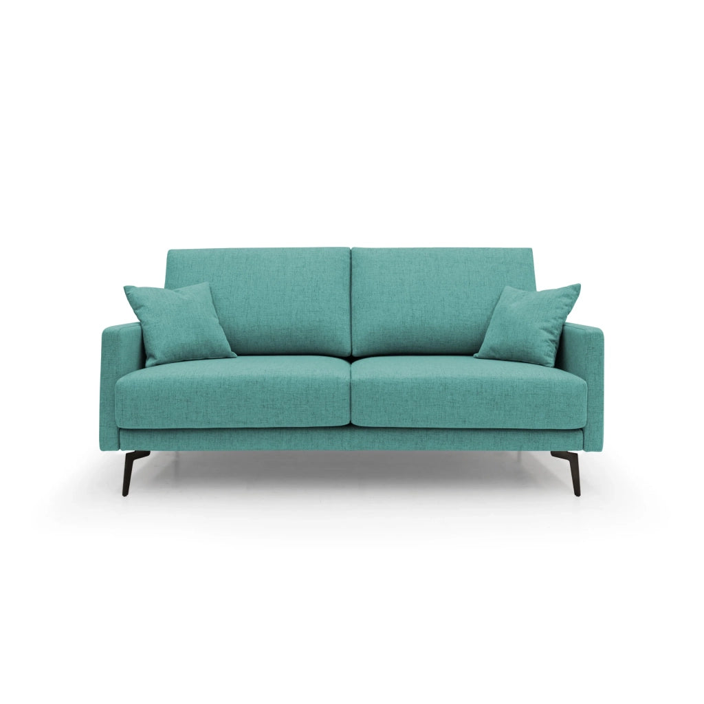 Saturno Divano moderno in tessuto morbido impermeabile T03 140 cm verde acqua