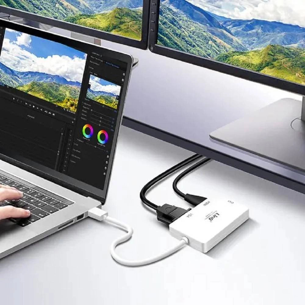 Trade Shop - Adattatore Convertitore Da Mini Displayport 3in1 A Vga Hdmi Dvi Proiettori Mdp-443 -