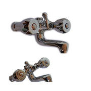 Trade Shop - Rubinetto Miscelatore Vasca Da Bagno Cromato Con Attacco Per Doccia Retro' 66001 -
