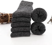 5 paia calze caldi per uomo, calze termiche in pile, regalo invernale per uomo, taglie 37-45, Nero