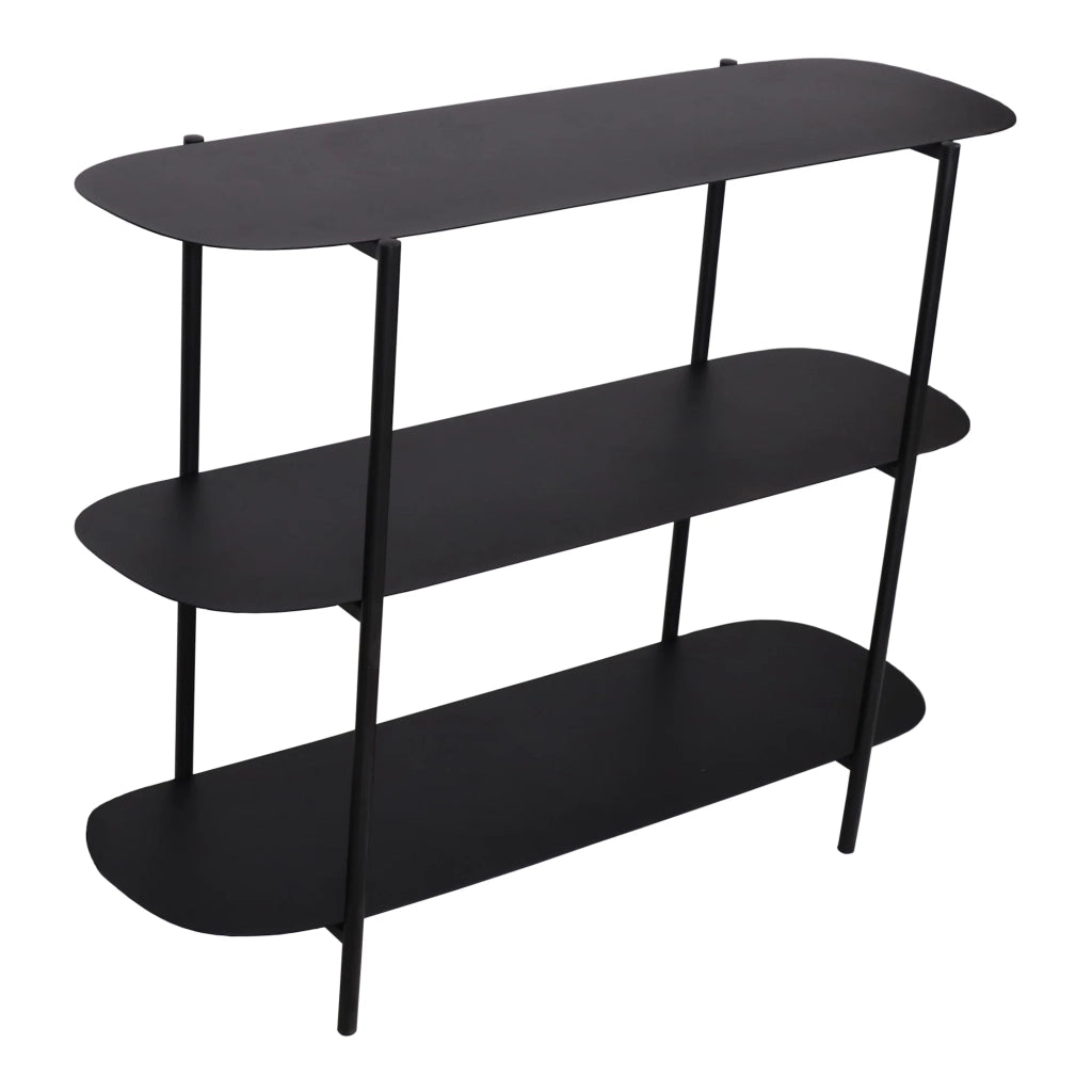 Tavolo consolle in acciaio 70 x 90 x 32 cm nero 03_0008567