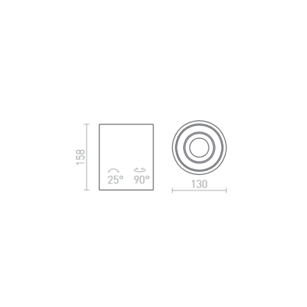 Plafoniera COLES da soffitto inclinabile gesso 230V GU10 15W