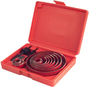Set di punterie a carbonio, 19-127 mm, punterie, scatola per legno, cartongesso e cartongesso (rosso)