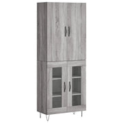 Credenza | Madia | Buffet da pranzo | Armadio da pranzo Grigio Sonoma 69,5x34x180 cm in Legno Multistrato