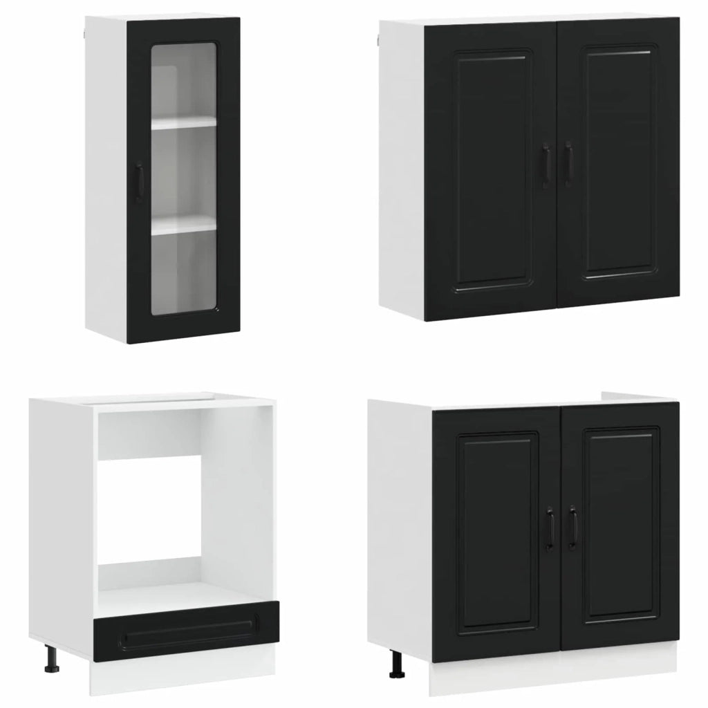 Unità Cucina KALMAR 8 pcs Nero Legno ingegnerizzato 3438382
