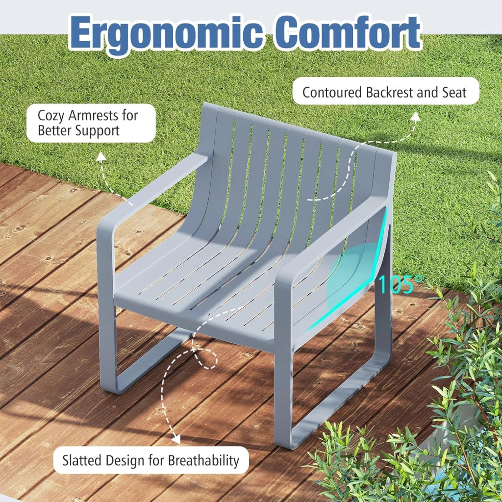 Set di mobili da giardino resistente alle intemperie, set di mobili da balcone in polipropilene, per balcone, mobili da giardino con tavolo, mobili da terrazza, per esterni, balcone, set