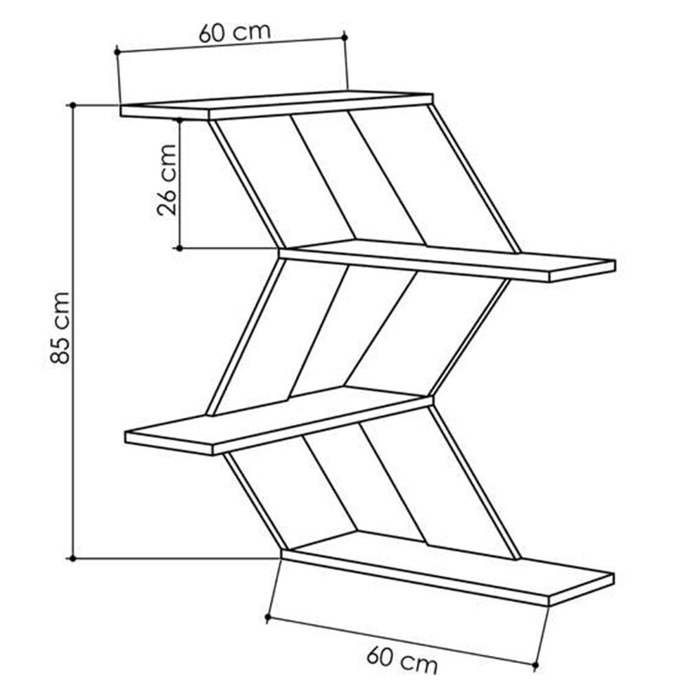Libreria Scaffale Mensole Parete Angolare Moderna 4 Ripiani Angolo Bianco Legno