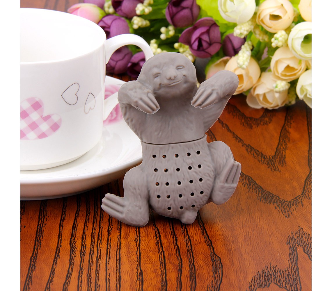 Infusore a forma di Bradipo in plastica siliconata per tisane camomilla