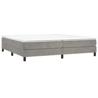 Struttura Letto a Rete a Molle Grigio Chiaro 200x200 cm Velluto 3120790