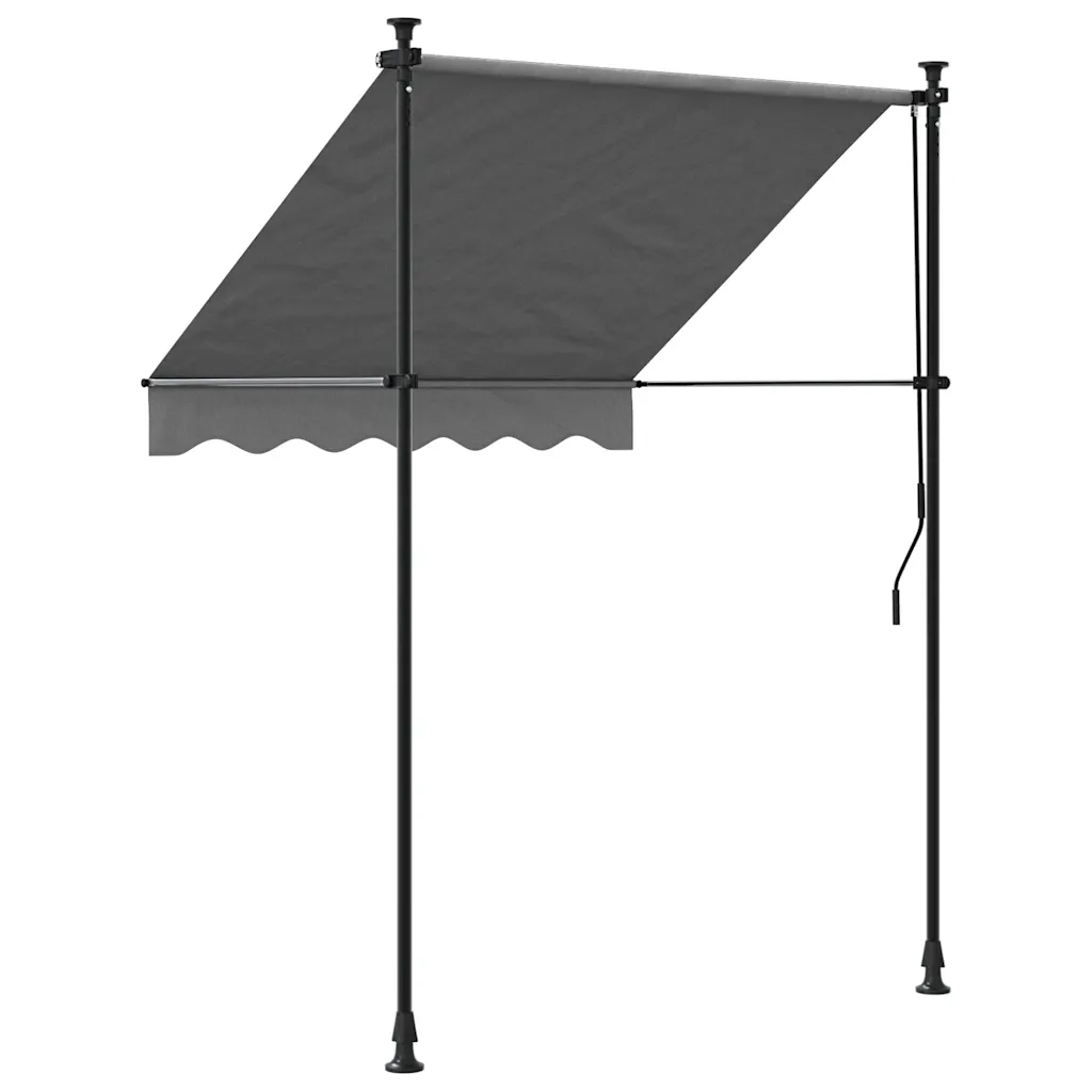 Tenda da Sole | Tenda parasole Retrattile Antracite 150x150 cm Tessuto e Acciaio