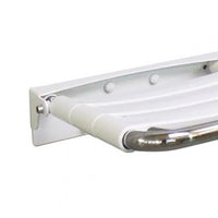 Ribaltabile per doccia in inox satinato con doghe