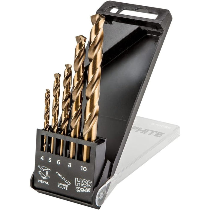 Topex 57h086 punta per metallo h hss-co, 4.0 - 10 mm, 5 pezzi ds