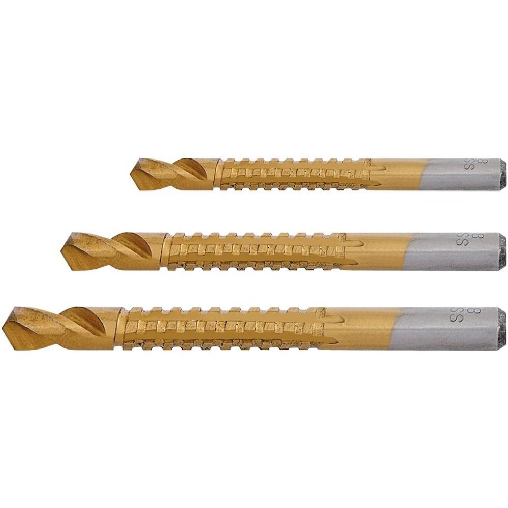 Topex 57h250 punta seghettata, h hss-tin, 5-8 mm, 3 pezzi ds