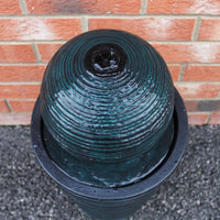 MonsterShop - Fontana Solare a Sfera da Giardino con Batteria di Supporto da 6 Ore Fontanella con Pannello Solare e Picchetto