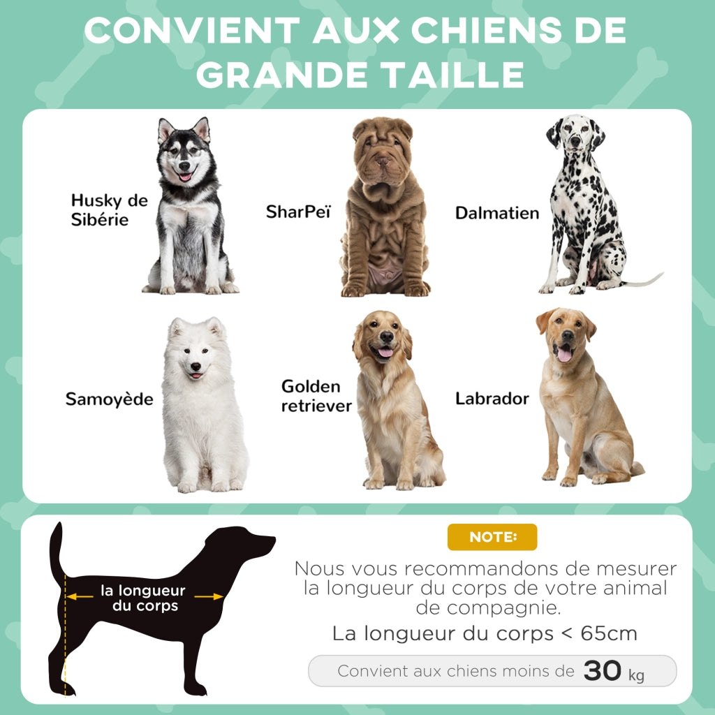 Letto per cane e gatto con piedi e trasportino ¨C zephmum ¨C 106x76x94 cm grigio