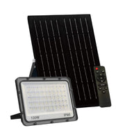 Faro LED da esterno con pannello Solare IP66 con Telecomando Luce Regolabile fredda calda naturale 3000K/4000K/6500K Sensore Crepuscolare 60W 120W 180W 240W 300W Watt: 120W