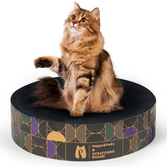 Krabbastro in Cartone di Qualità - 2-in-1 Krabbimacchina a Doppia Faccia Giocattolo per Gatti Mobili per Krabbare - Materiale Naturale per Sonno/Gioco/Krabbare - Nero
