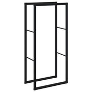 Rastrelliera per Legna da Ardere Nera 55x30x116 cm in Acciaio CFW3284687