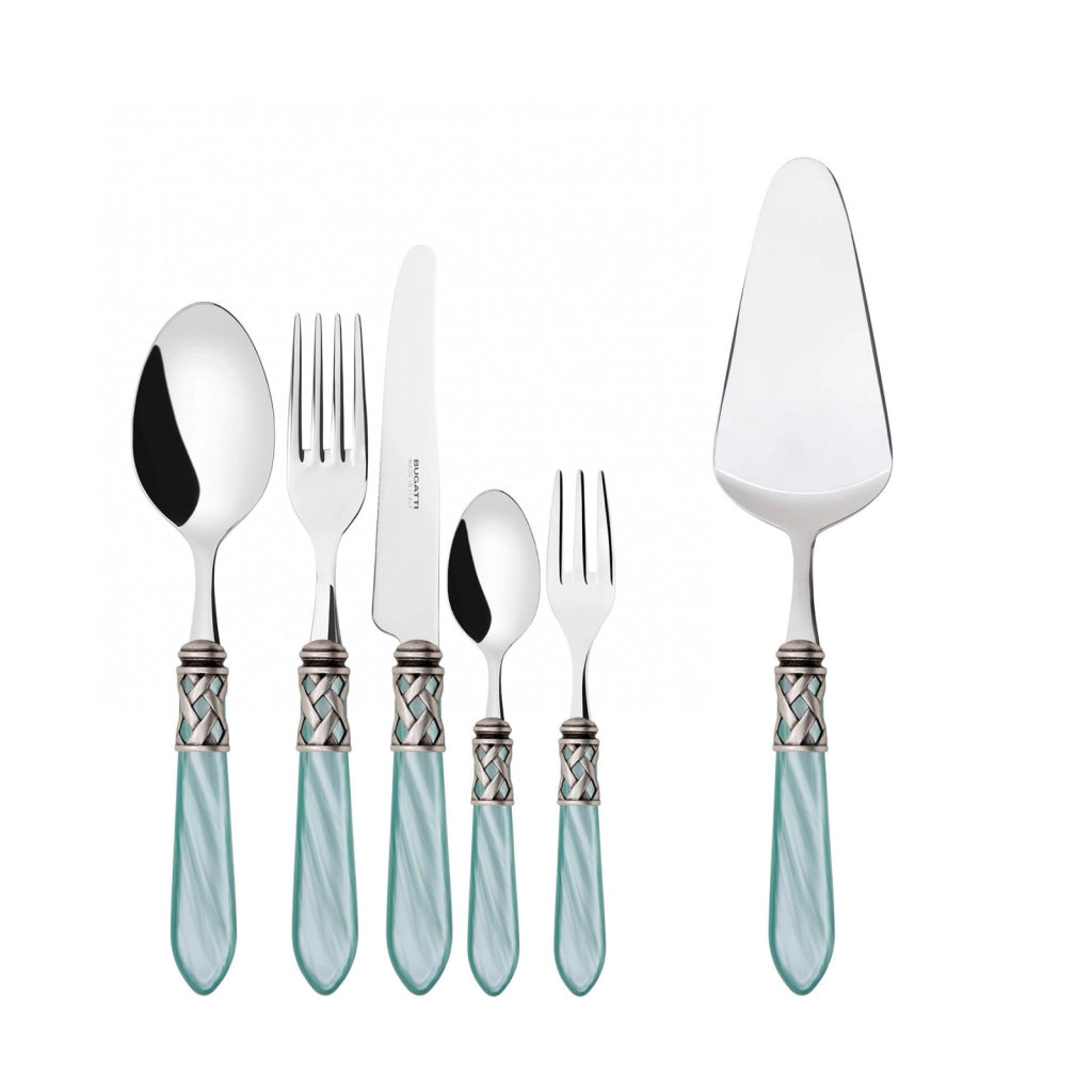 ALADDIN Ghiera Argento Anticato, Posate Set 31 Pz, Scatola