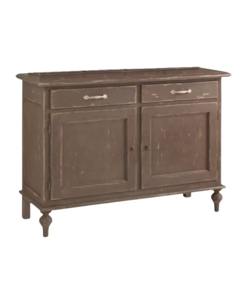 Madia credenza legno shabby grigio consumato 137x50x98 (516) - Mobili 2G