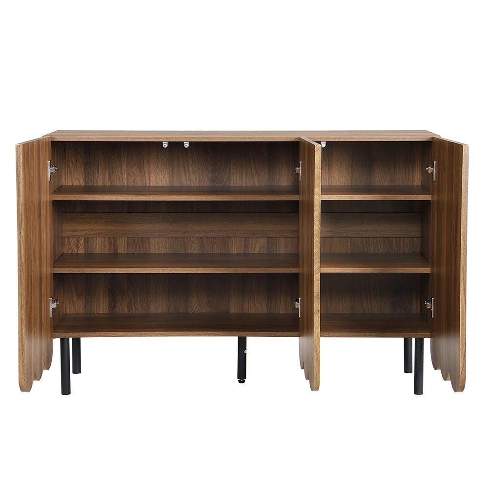 Buffet - Xylo - 120x35x80cm porte ondulate legno
