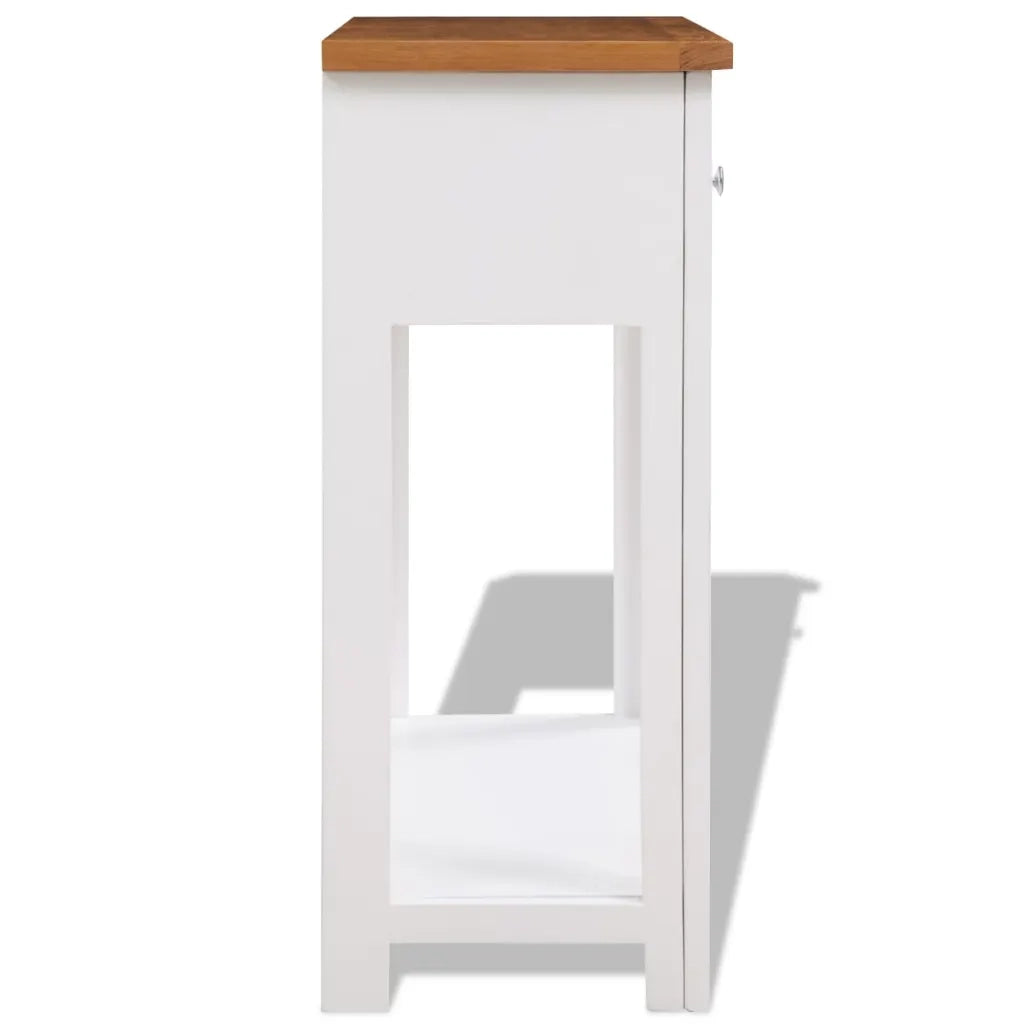 Tavolo Consolle 83x30x73 cm in Massello di Rovere 247124