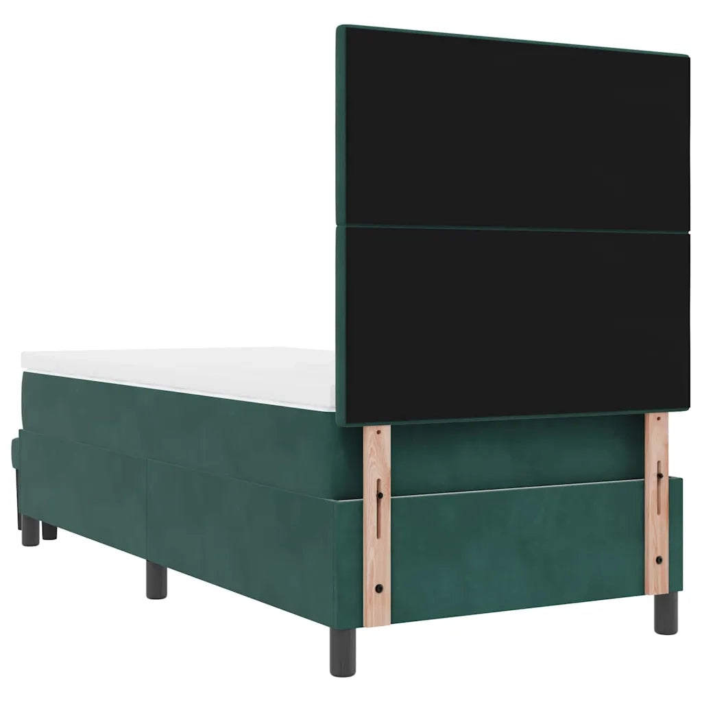 Letto a molle con testiera Verde scuro 190 x 90 cm Velluto 3344483
