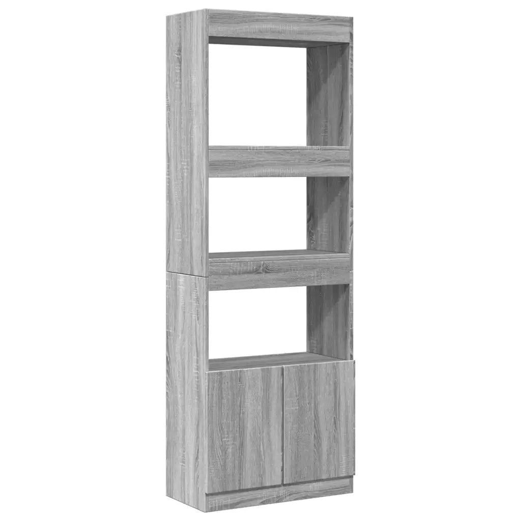 vidaXL Credenza Grigio Sonoma 63x33x180 cm in Truciolato