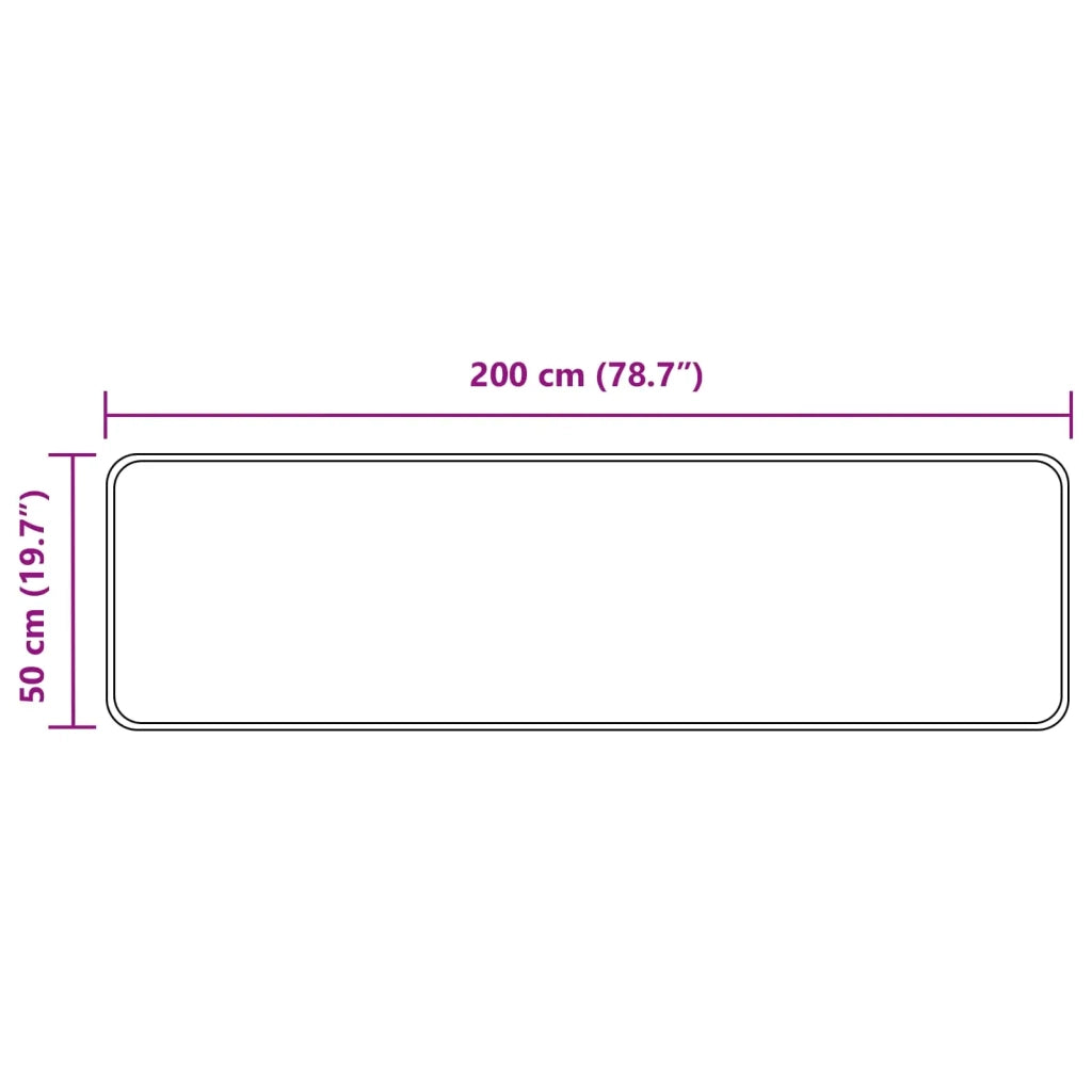Runner Tappeto MARSA Multicolore 50 x 200 cm Poliestere e PVC