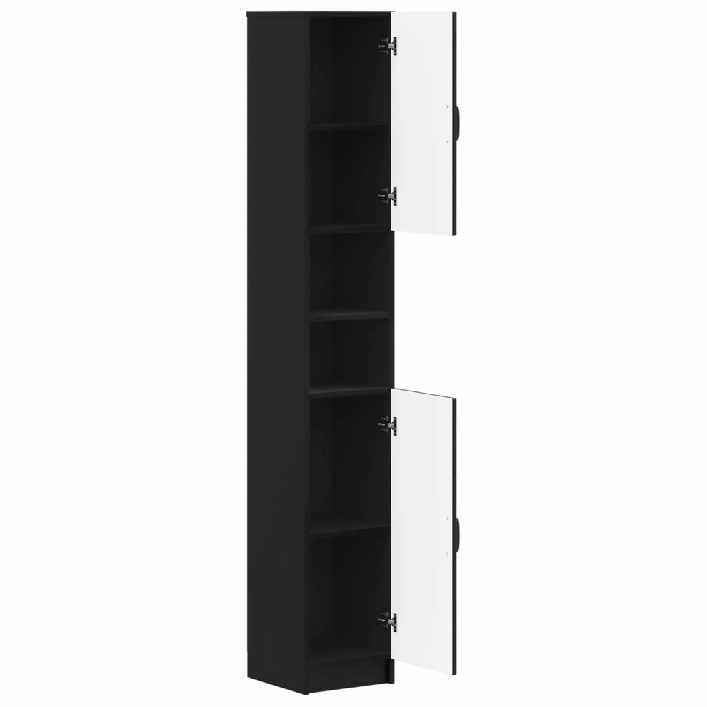Armadio da Bagno con Ripiano Aperto UTRECHT Nero 897696